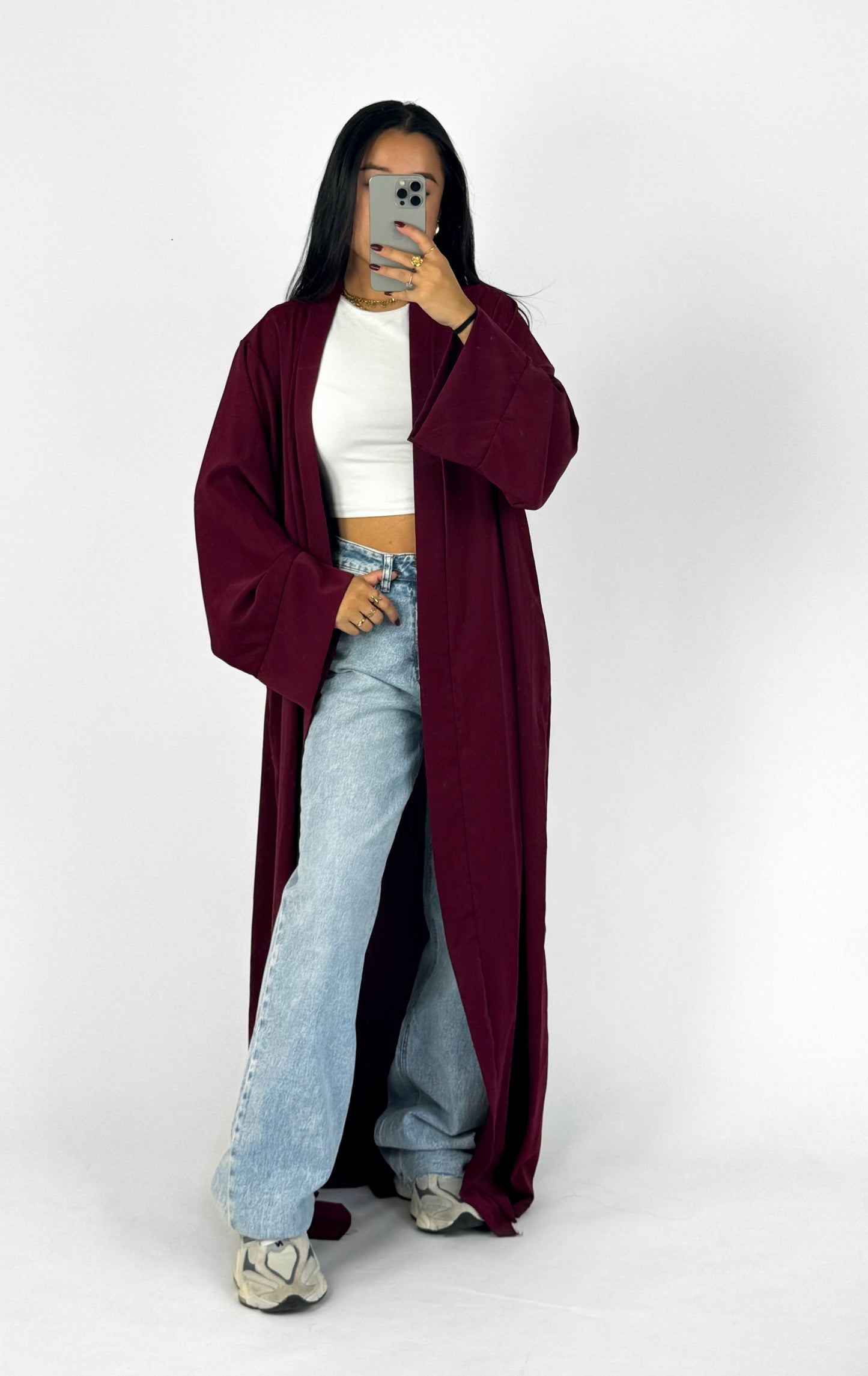 SILKY KIMONO - BORDEAUX