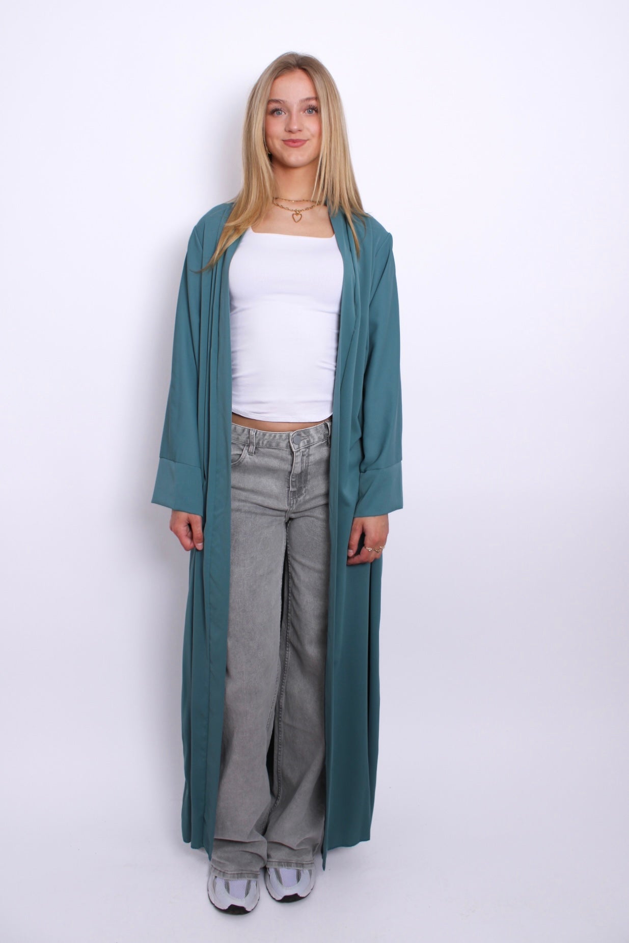 SILKY KIMONO - GREENBLUE