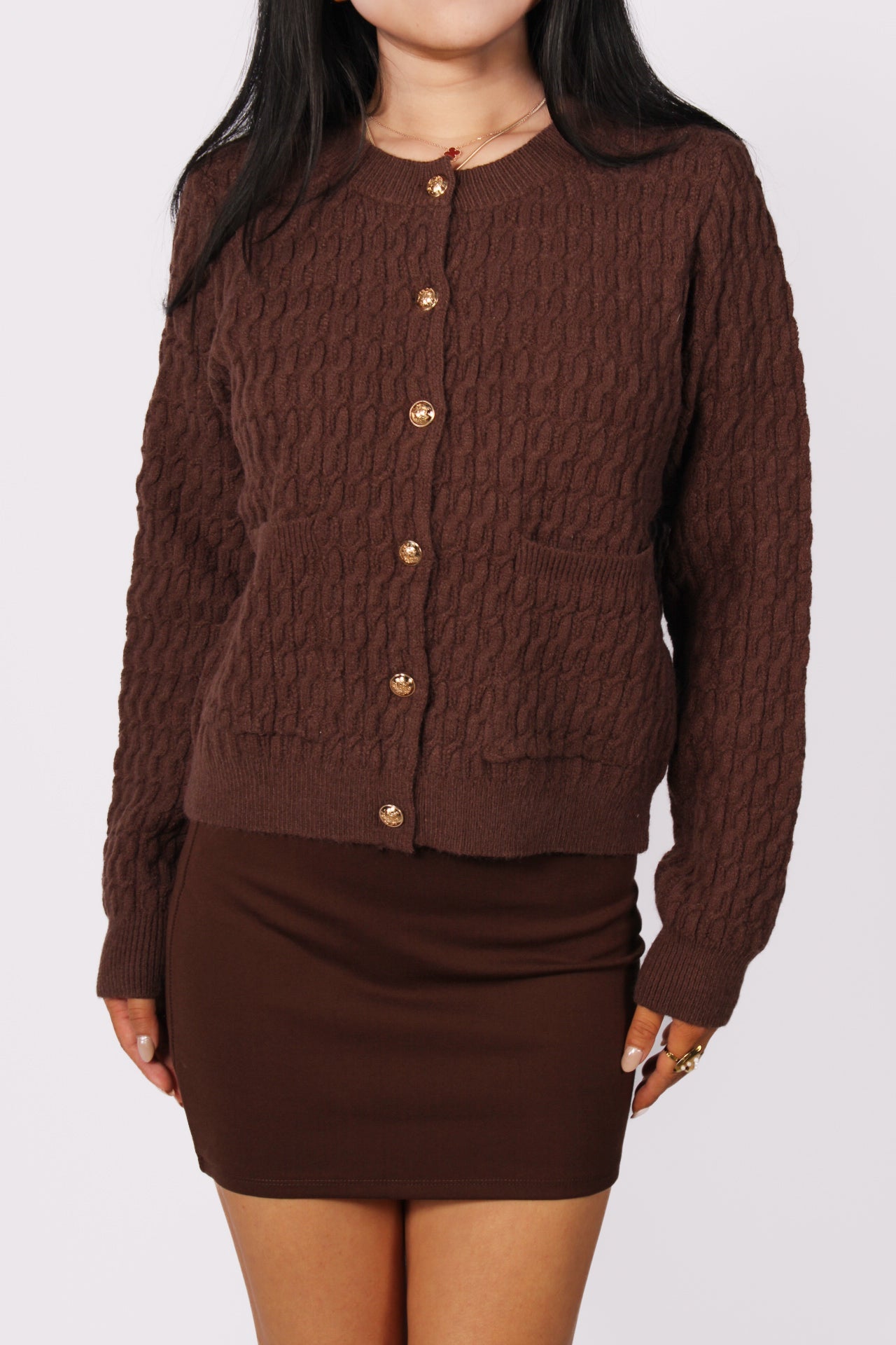 LOTTIE CARDIGAN - BROWN