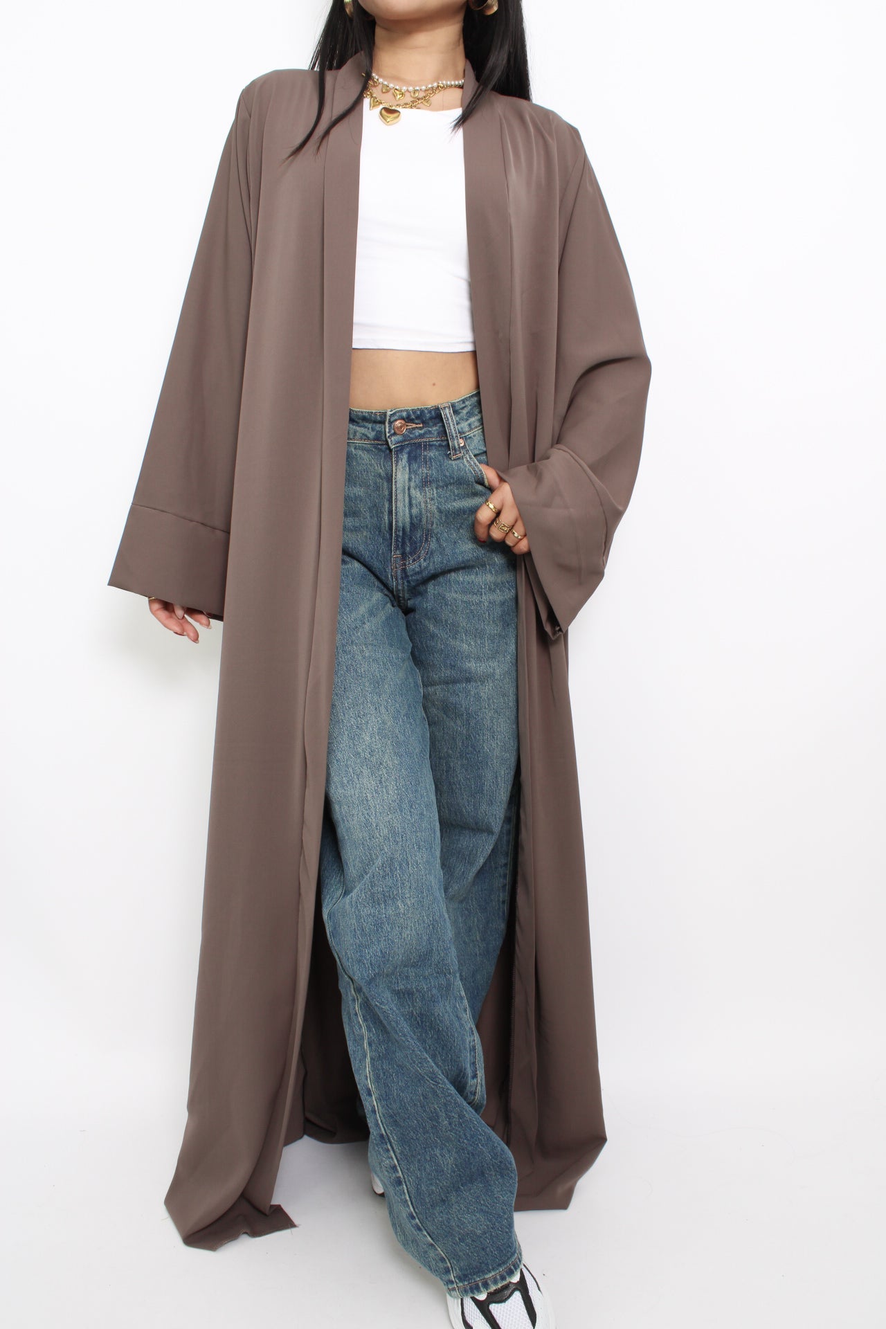 SILKY KIMONO - TAUPE