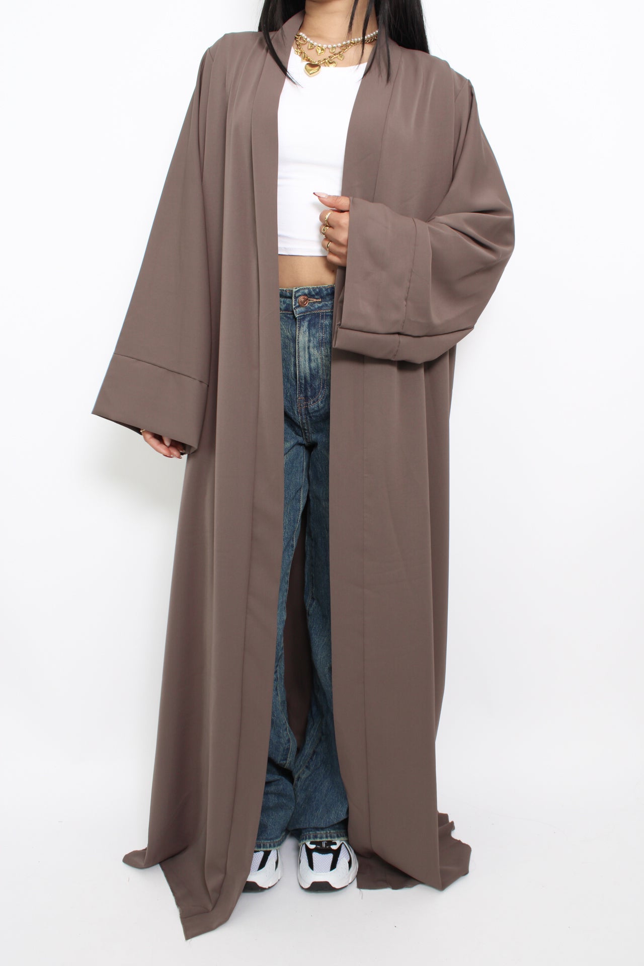 SILKY KIMONO - TAUPE