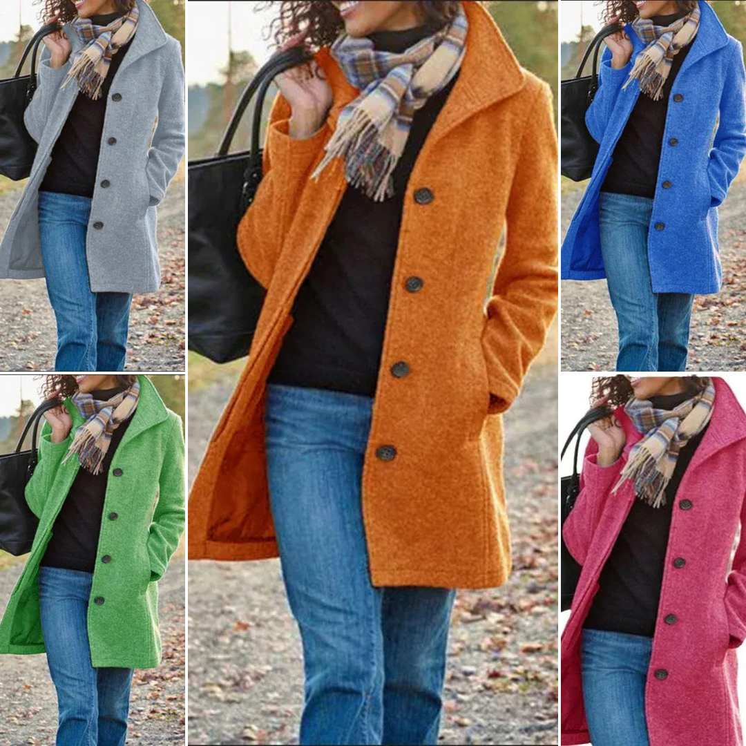 Eva™ | Luxe Damesjas met Hoge Kraag