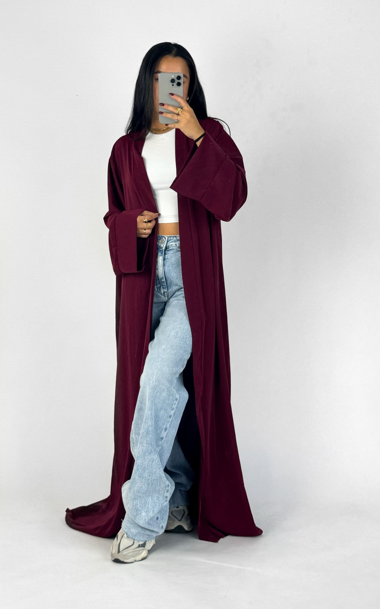 SILKY KIMONO - BORDEAUX