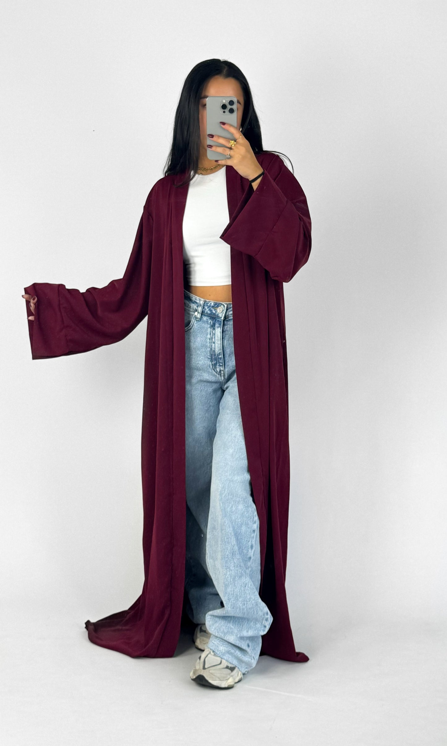 SILKY KIMONO - BORDEAUX