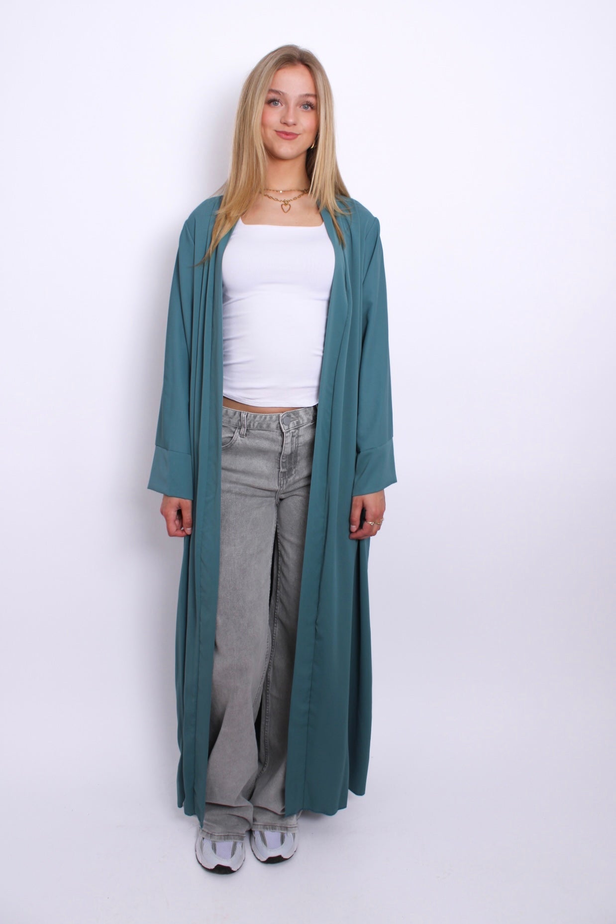 SILKY KIMONO - GREENBLUE