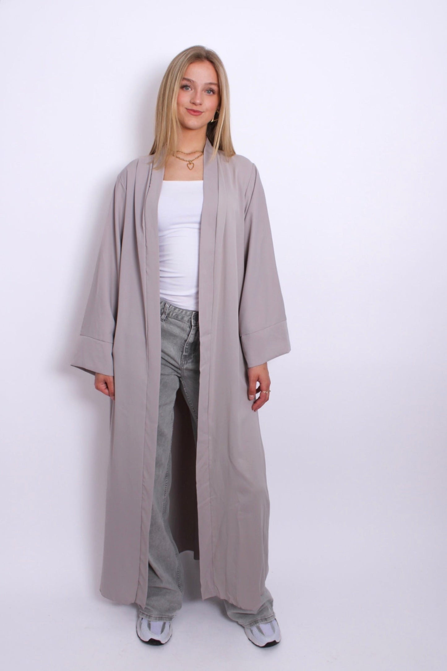SILKY KIMONO - LIGHT GREY