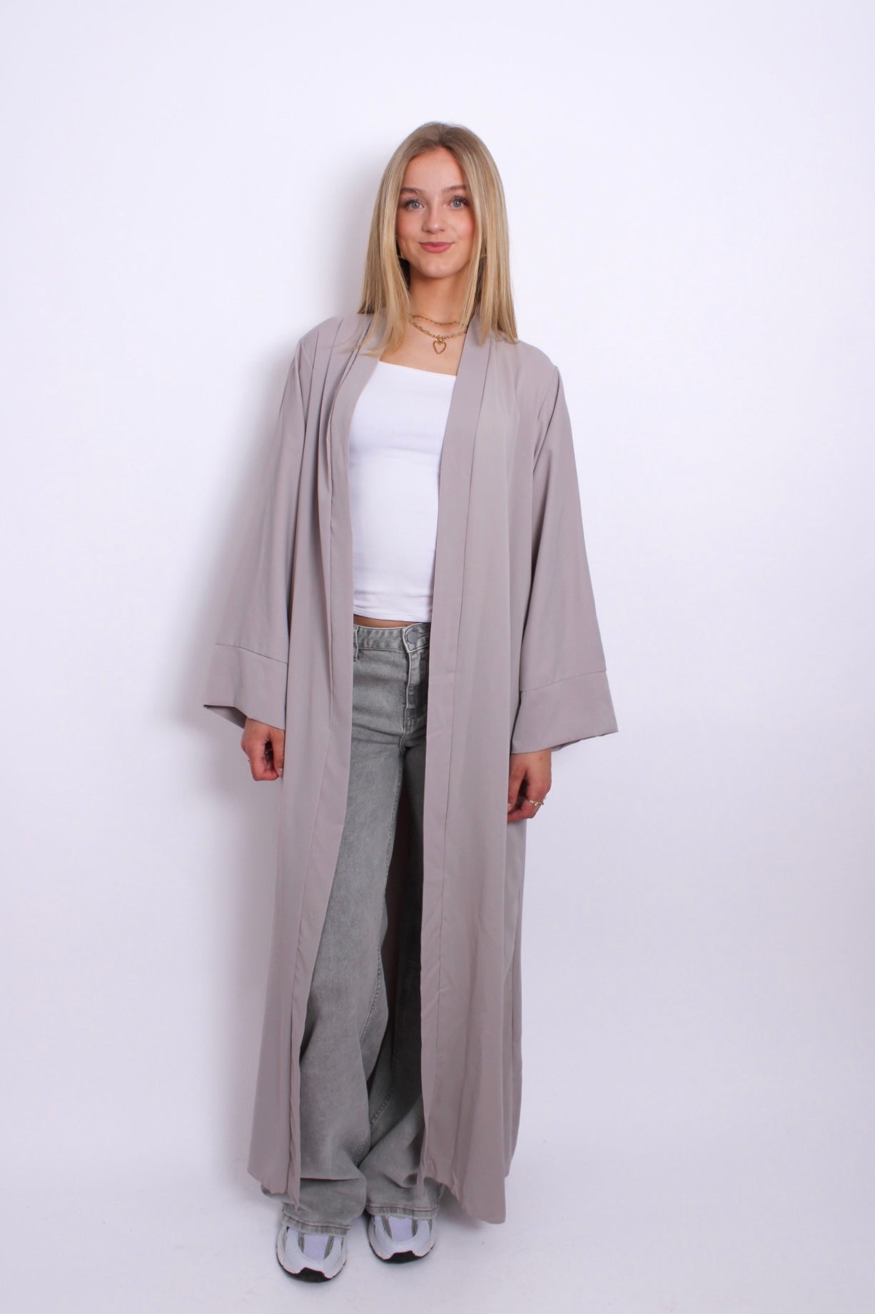 SILKY KIMONO - LIGHT GREY