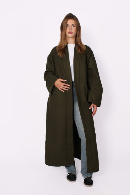 ''TALL'' NYLA KIMONO - ARMY GREEN
