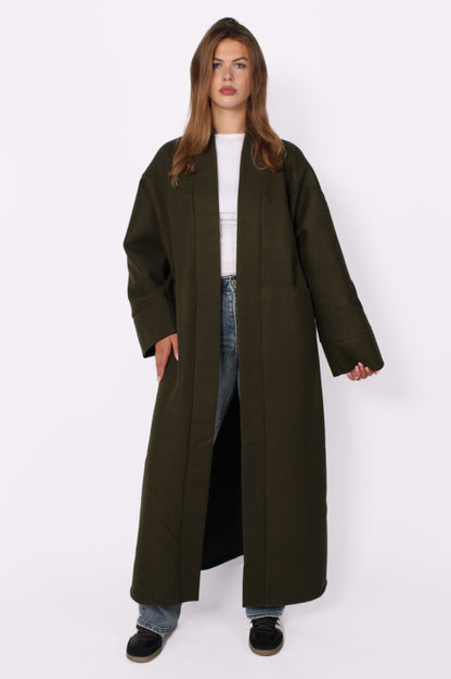 ''TALL'' NYLA KIMONO - ARMY GREEN