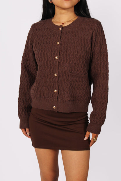 LOTTIE CARDIGAN - BROWN