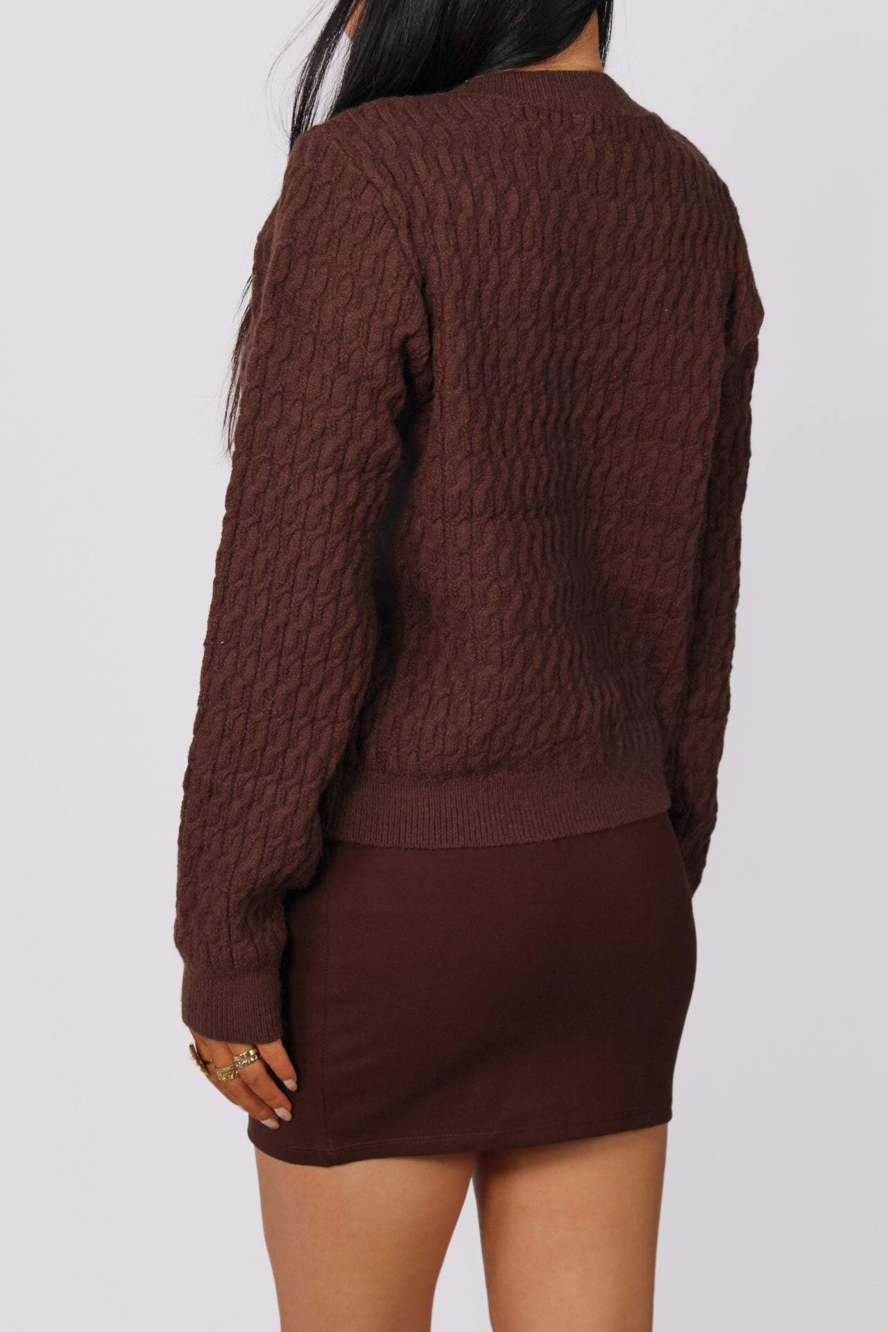 LOTTIE CARDIGAN - BROWN