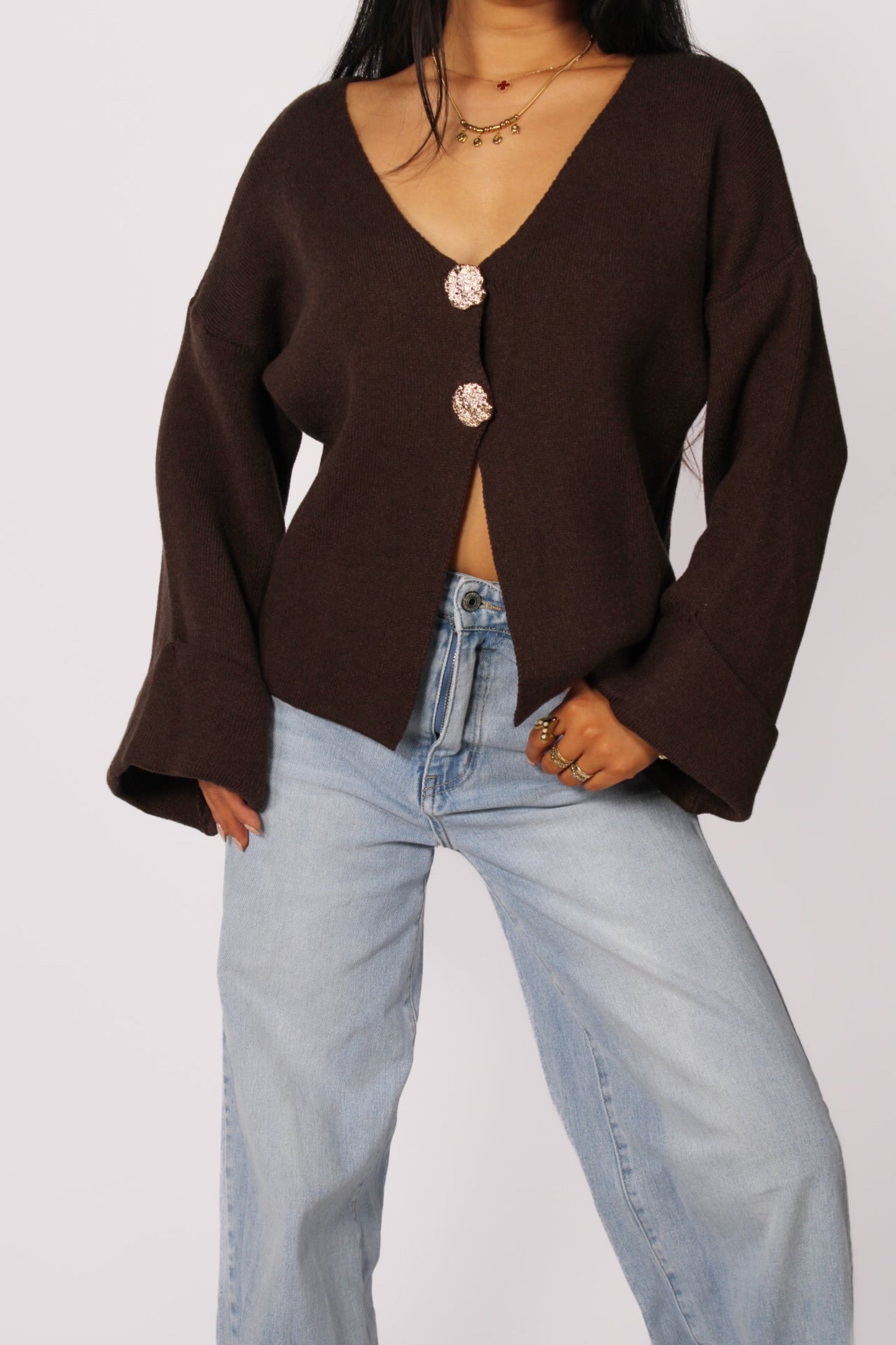 FAY SWEATER - BROWN