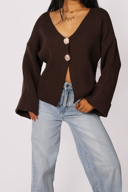 FAY SWEATER - BROWN