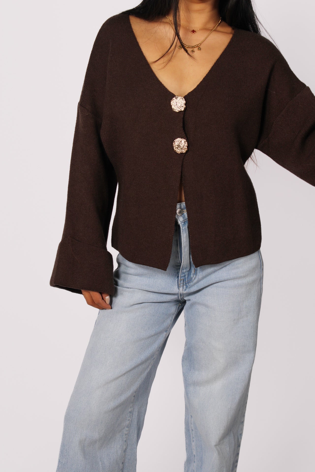FAY SWEATER - BROWN