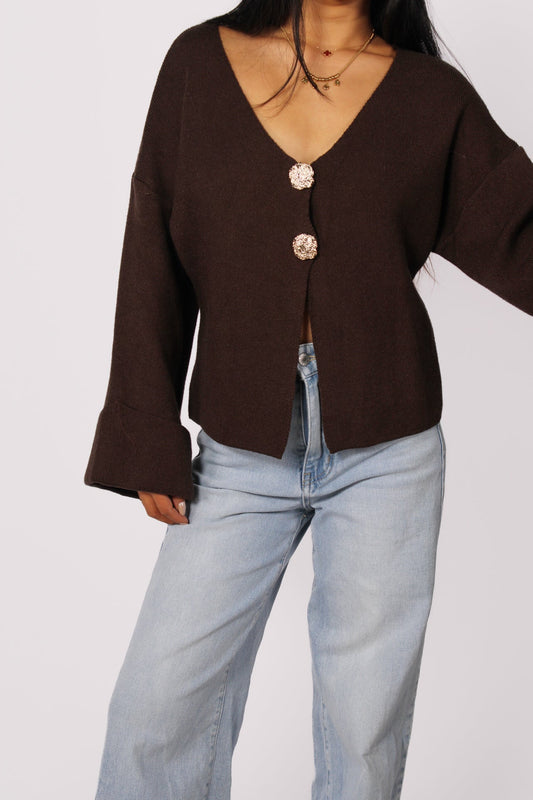 FAY SWEATER - BROWN