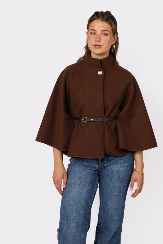 PONCHO - BROWN