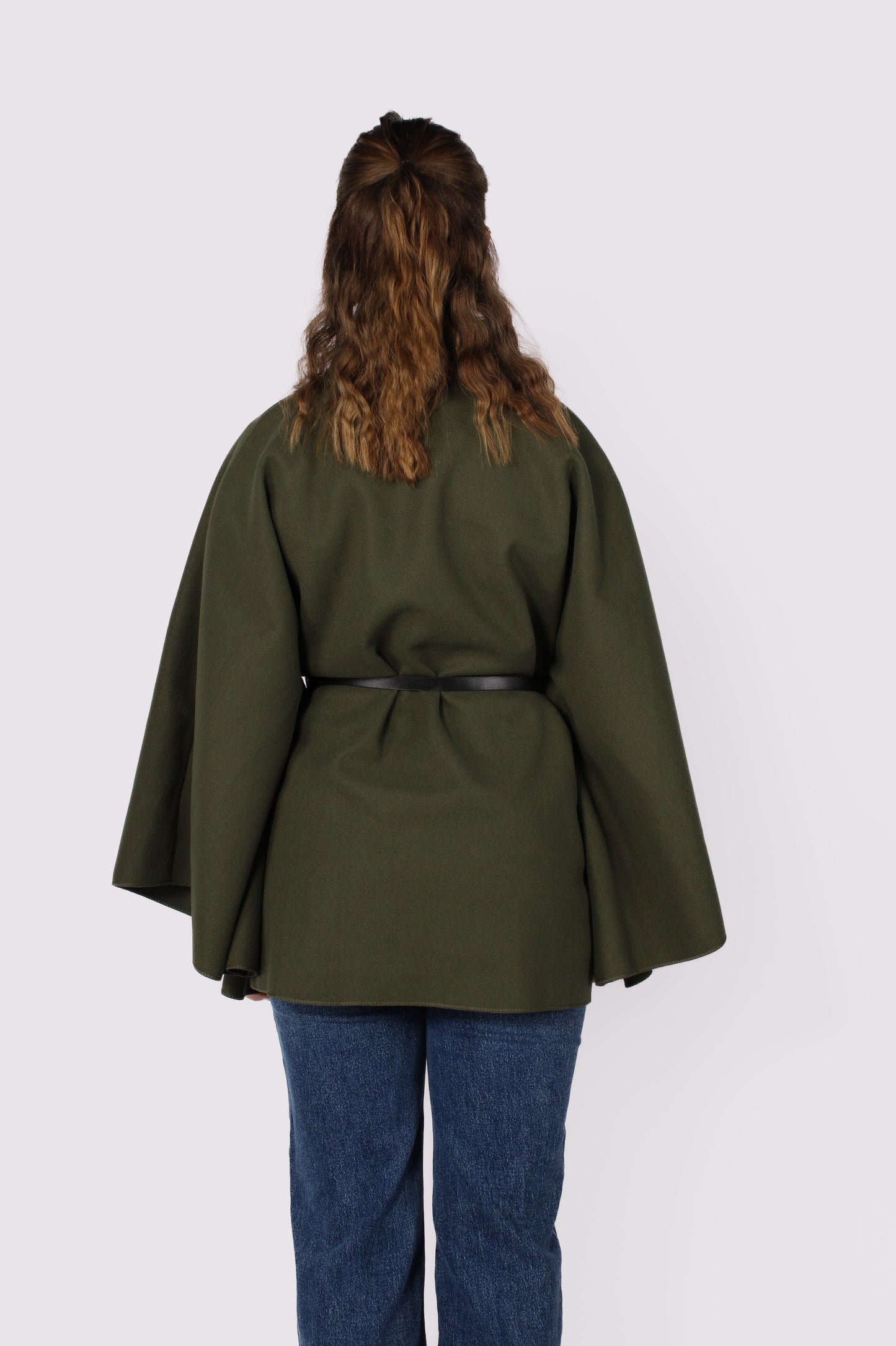 LONG PONCHO - ARMY GREEN