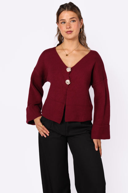 FAY SWEATER - BORDEAUX