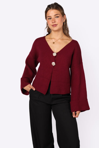 FAY SWEATER - BORDEAUX