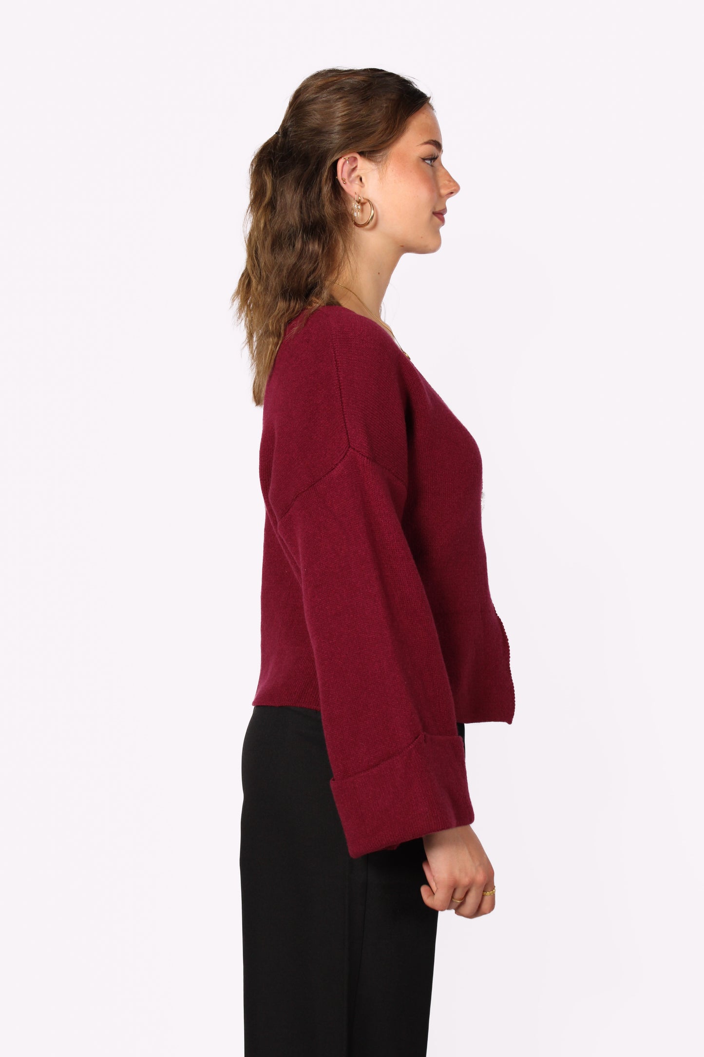 FAY SWEATER - BORDEAUX