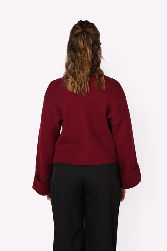FAY SWEATER - BORDEAUX