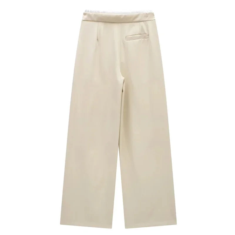 Casual hoge taille pantalon