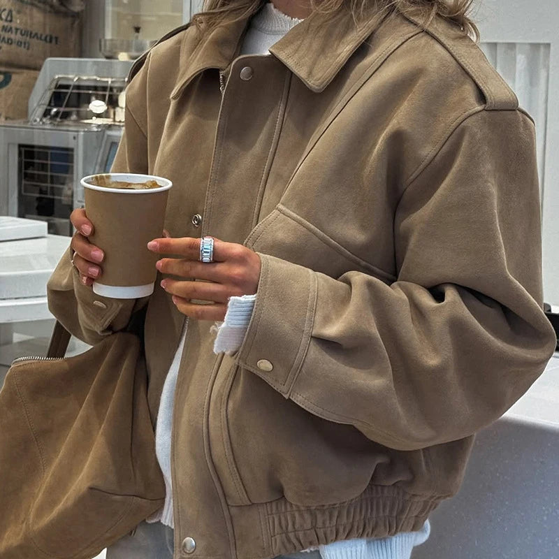 Suède Look Jas – Warm & Elegant